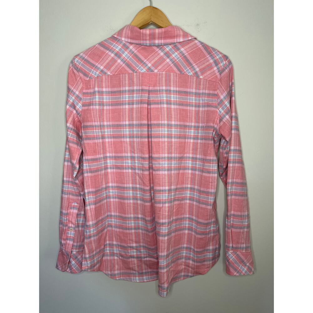 Vineyard Vines Pink Plaid Button Down Flannel Shirt Size 6 - Picture 5 of 7